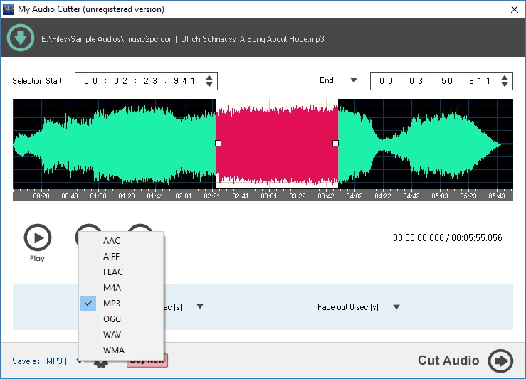 Select Output Format