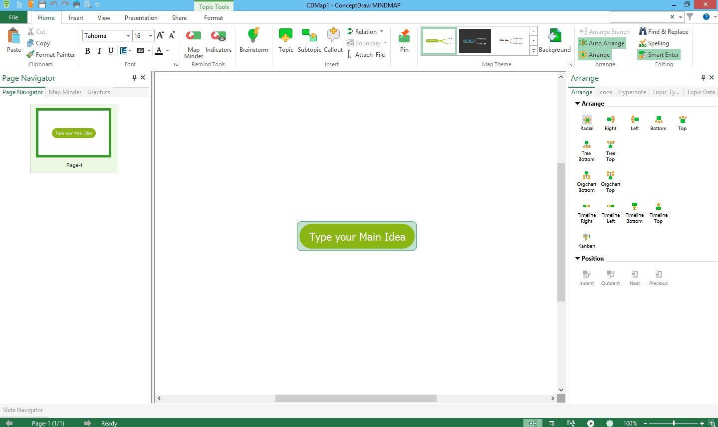 ConceptDraw Mindmap main interface