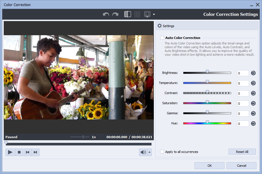 Configuring Color Correction Settings