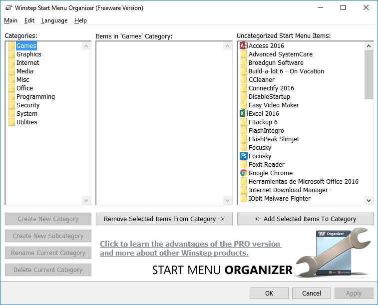 Start Menu Organizer