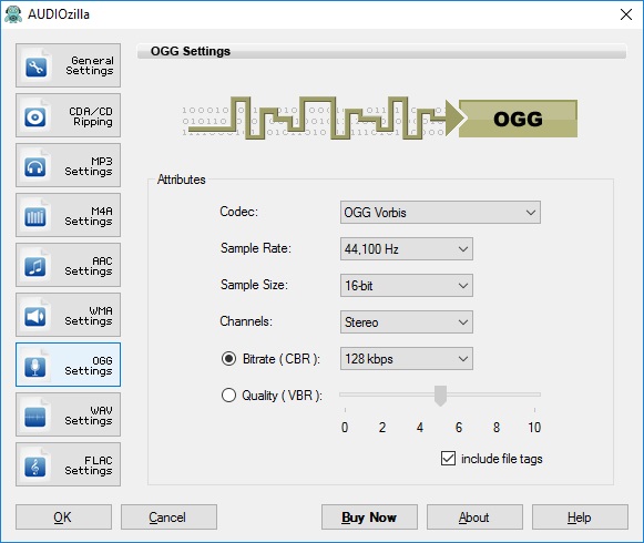 Ogg Settings