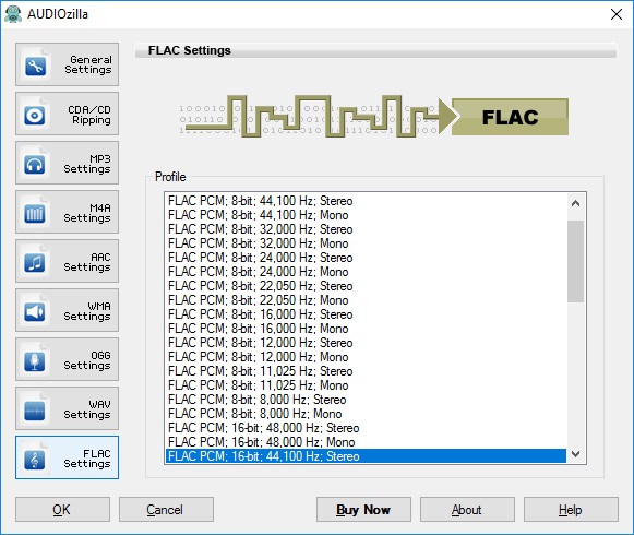 FLAC Settings