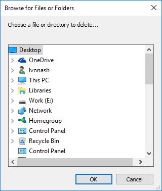 Importing Folder For Deletion