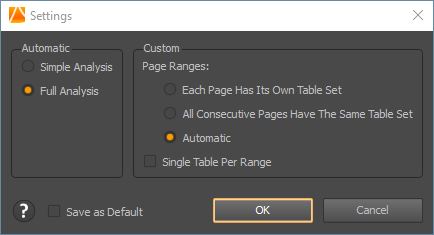 Configuring PDF To Excel Conversion Settings