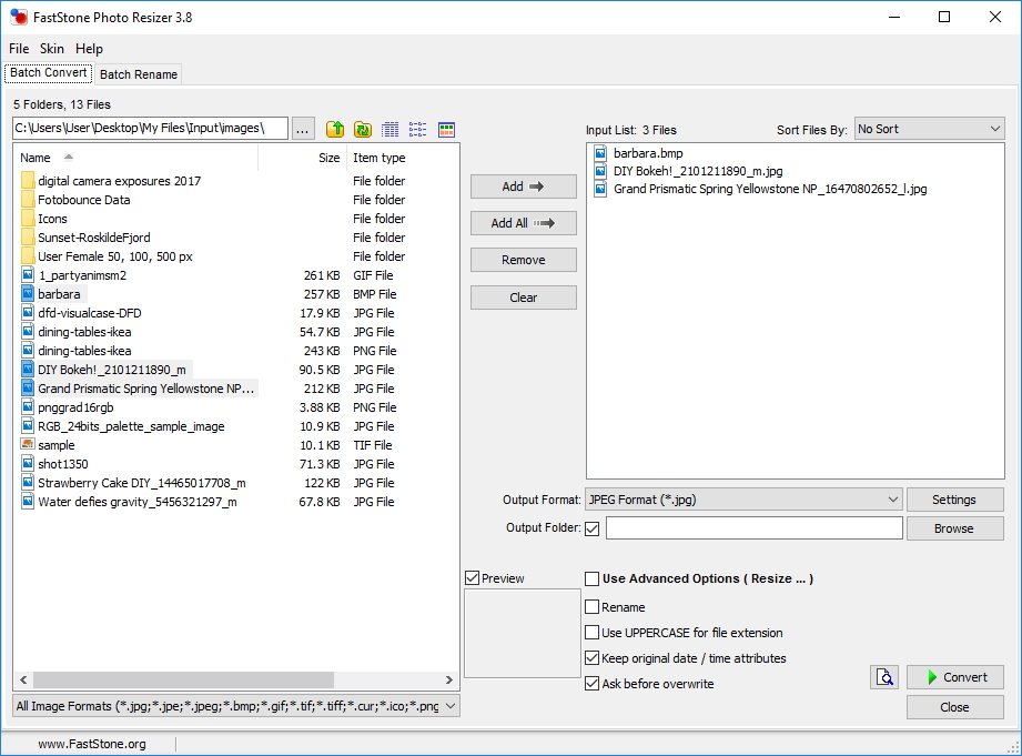 Importing Files For Batch Conversion