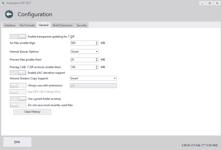 General Settings