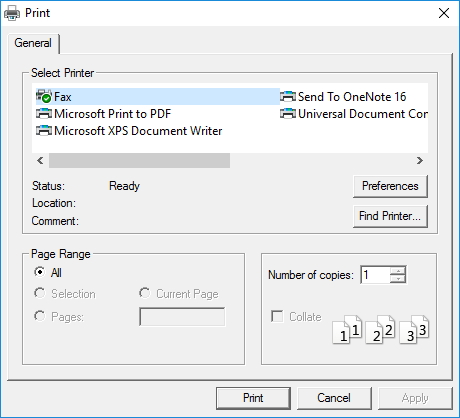 Configuring Printing Settings