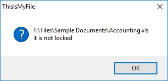 No Locked File Message