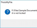 No Locked File Message