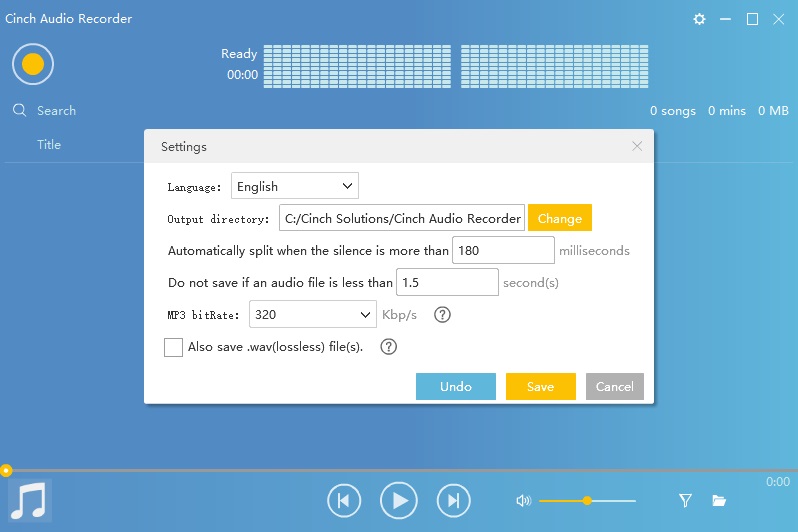 Settings Dialog