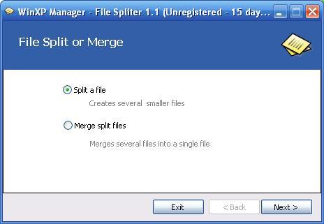 Utility tools- File splitter