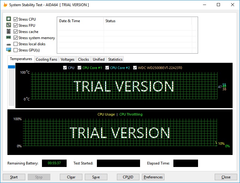 System stability test