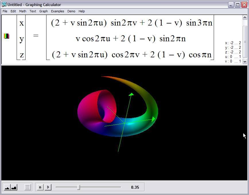 Playing a demo equation