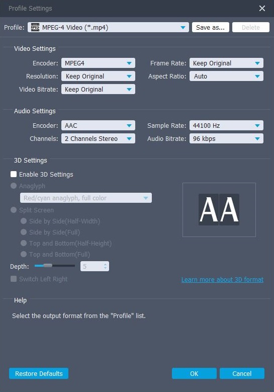 Configuring Profile Settings