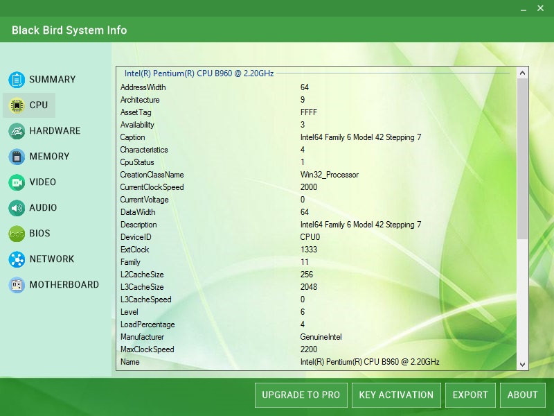 CPU Details