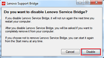 Enable/Disable Service Bridge