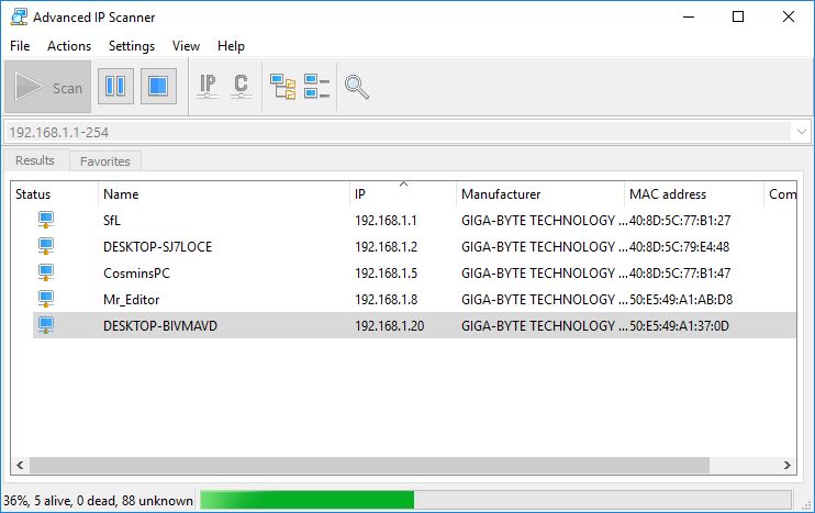 Scanning LAN Network