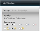 Configuring Weather Gadget Settings