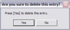 Delete an entry