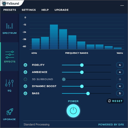 Effects Tab