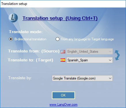 Translation Setup