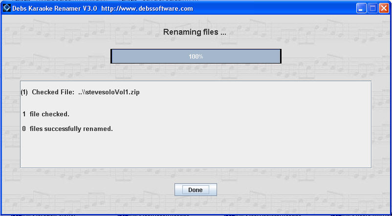 Renaming Karaoke Zip files