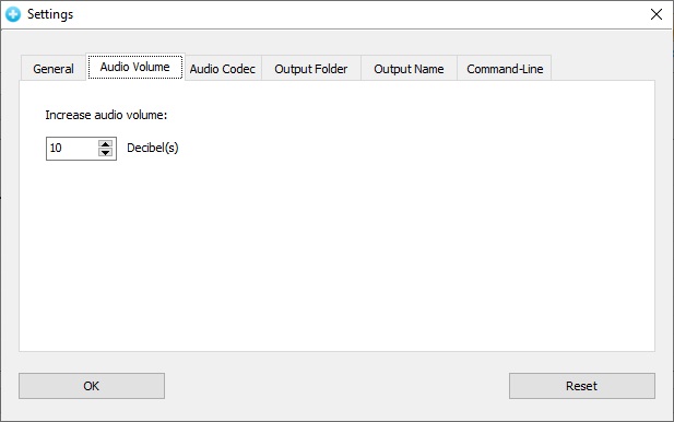 Audio Volume Settings 