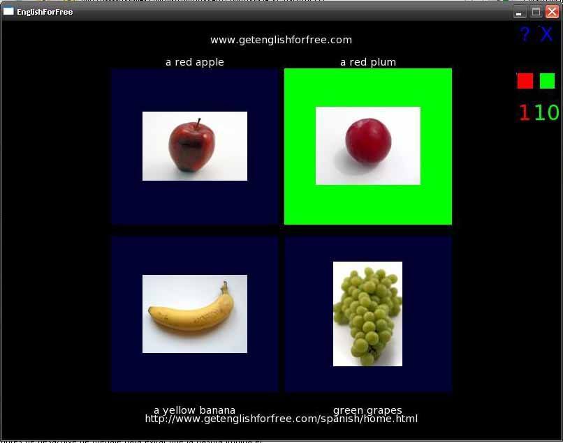 English for Free-Colors and Fruits