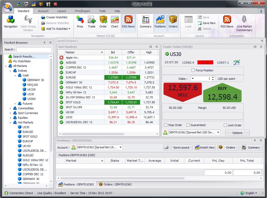 Trading Platform Window