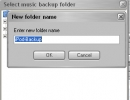Select back-up folder