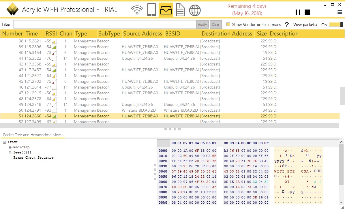 Wifi Packets Analyzer