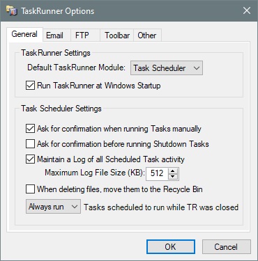 TaskRunner Options