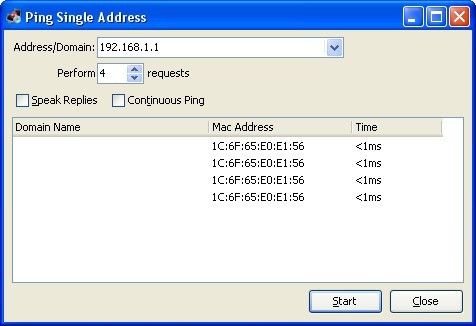 Ping Address Window