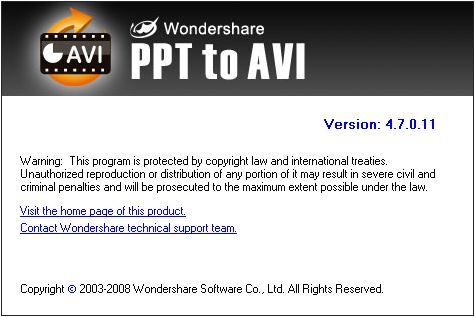 About Wondershare PPT to AVI