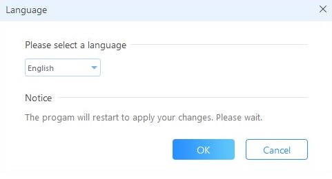 Selecting Default Language