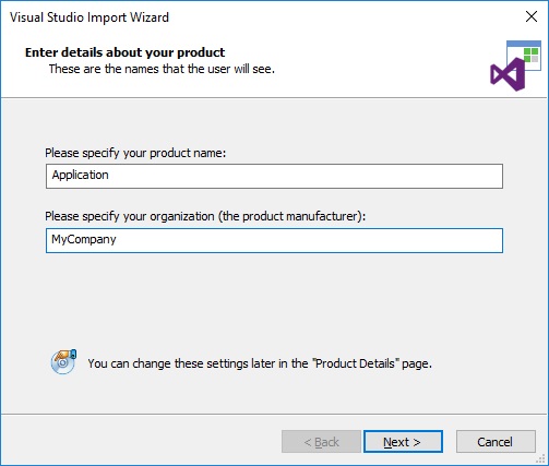 Visual Studio Import Wizard