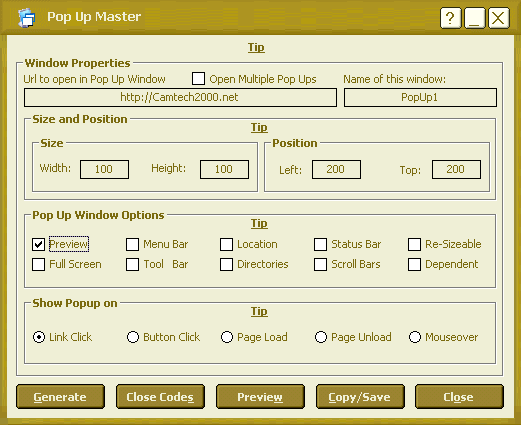 Main window