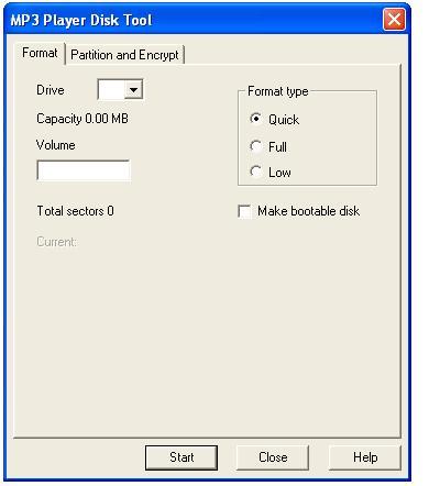 MP3 Player Disk Tool