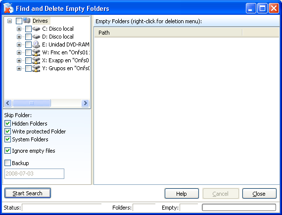 Find and Delete Empty Folders Tool