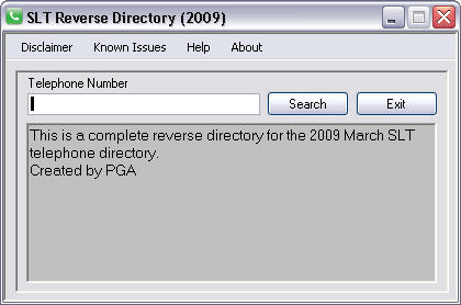 SLT Reverse Directory