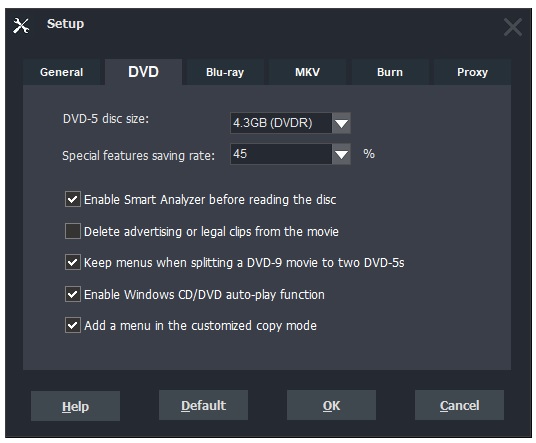 DVD setting