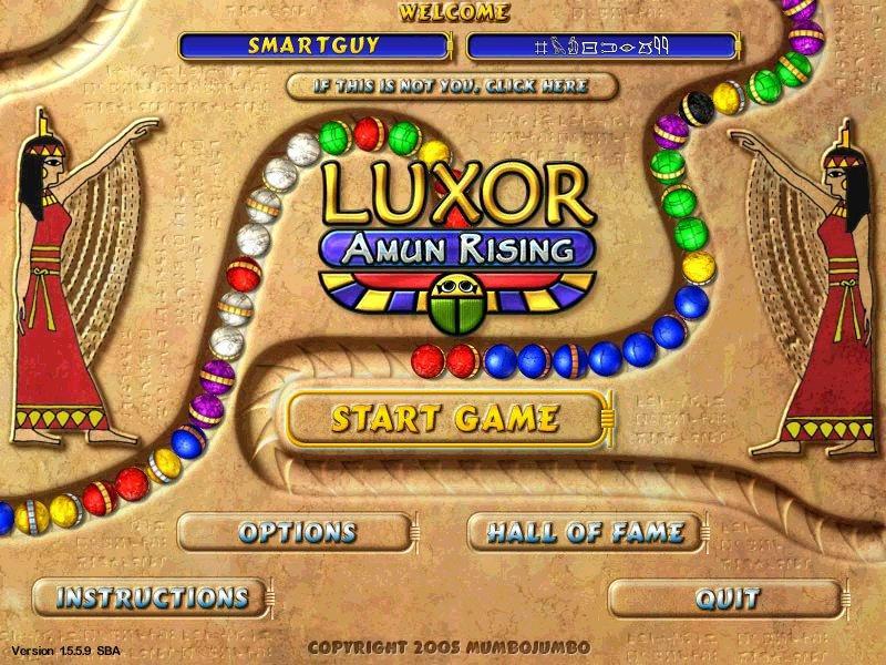 Luxor Amun Rising Menu