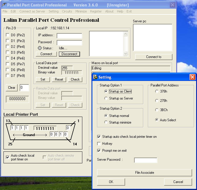 Lalim Parallel Port Control Professional Screenshot