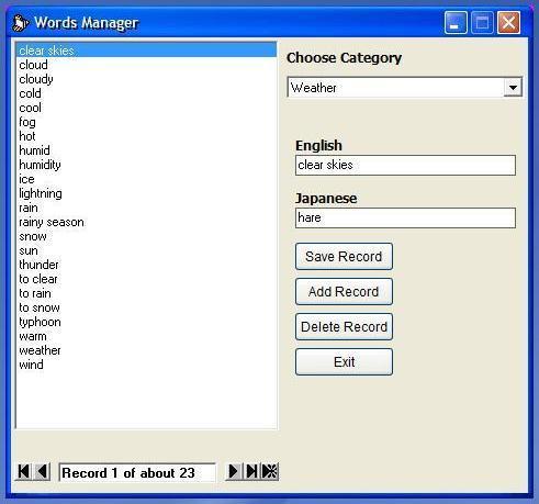 Words Manager