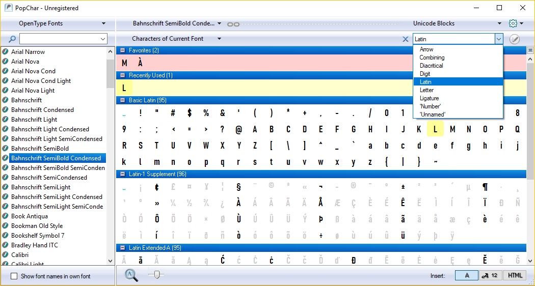 Unicode Blocks