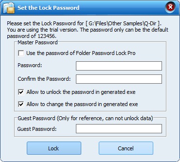 Set the Lock Password