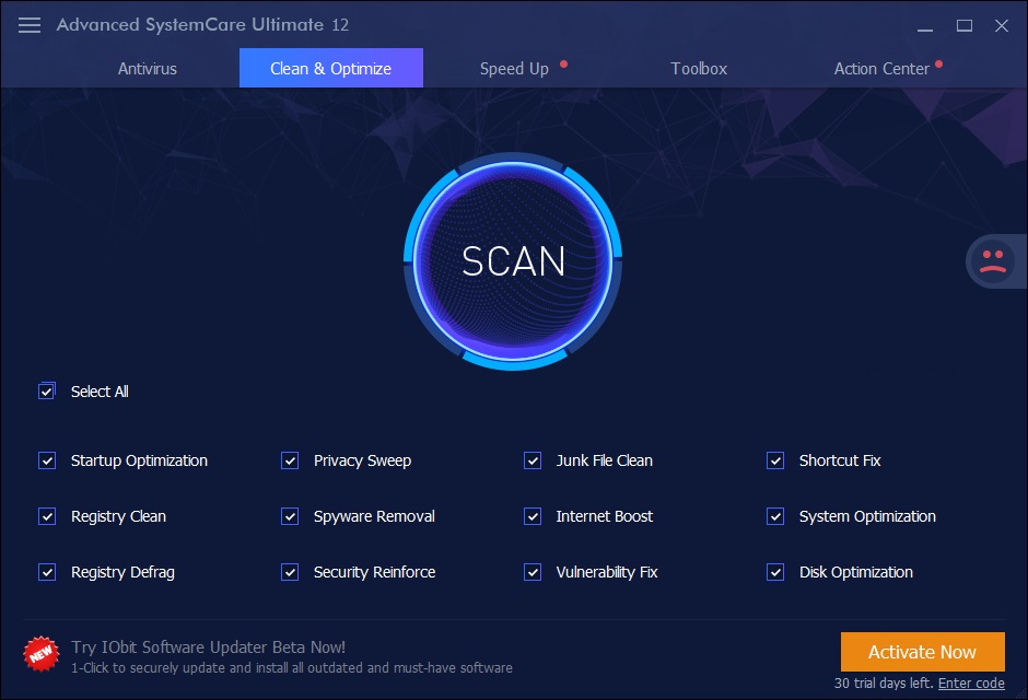 Clean & Optimize Scan