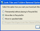 Junk Files And Folders Removal Option