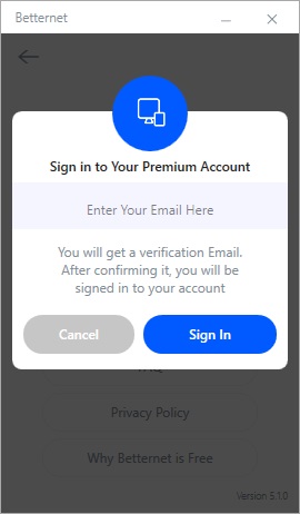 Sign-In Window
