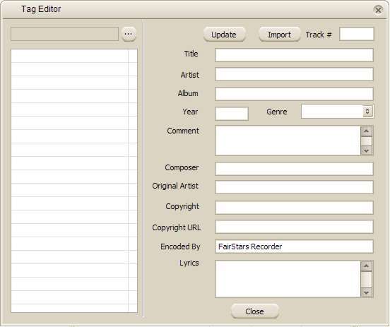 Tag editor